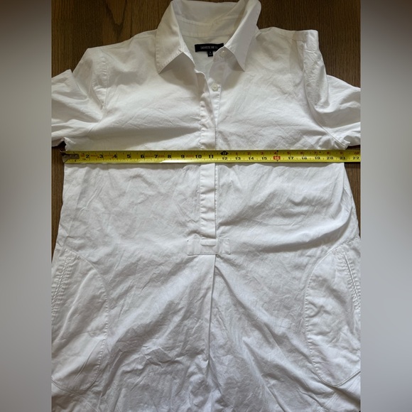 Lafayette 148 White Long Sleeve Tunic Top with Pockets-Size 8 - Picture 11 of 12